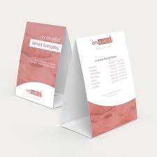 Ensure that each tent is folded along the center horizontal line. Custom Table Tent Printing Uprinting Com