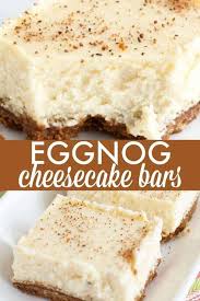 Eggnog Cheesecake Bars Recipe In 2020 Desserts Eggnog Cheesecake Cheesecake Recipes
