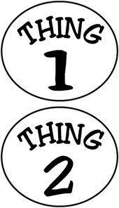 Printable Thing 1 Logo Thing 1 And Thing 2 Circles Iron On Transfer Dr Seuss Day Dr Seuss Crafts Dr Seuss Costumes