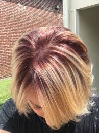 Violet Red Shadow Roots Matrix Shadow Root Blonde Shadow Root Hair Color