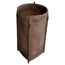 borneo decorative woven pattern tall basket indonesia 1920s tall basket borneo basket