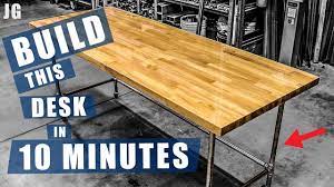 A pipe desk frame our kits allow you to turn just about any table top into the perfect desk or table. Pipe Frame Desk Jimbos Garage Youtube
