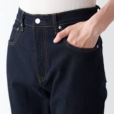 Jeans aus Stretch‐Denim mit normaler Beinlänge, Slim Fit | MUJI