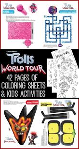 Top 30 trolls movie coloring pages: Free Trolls World Tour Coloring Sheets Kids Activities