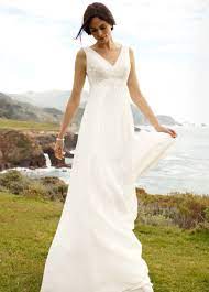 I Love How Simple And Laidback This Vintage Inspired From David S Bridal Is The Back Is My Favorite Part Wedding Dresses Used Wedding Dresses V Neck Wedding Dress