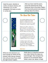 The Road Not Taken Differentiated Activities Distance Learning Differentiation Activities The Road Not Taken Activities