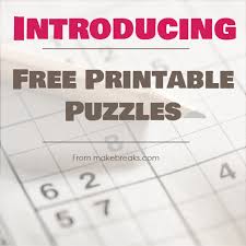 With these 10 sites, you can find free easy crosswords to print, puzzles, and other resources to keep you bus. Introducing Free Printable Puzzles Stay At Home Activities Make Breaks