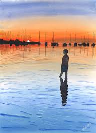 I tried to keep thing painting simple and easy. Beautiful Sunset Painting By Varsha Parab