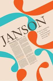Janson Typeface Poster Typographic Poster Graphic Design Typography