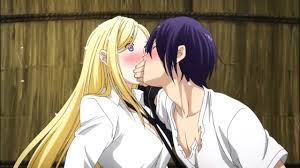 Noragami Ova Yato and Bishamon Indirect kiss - YouTube