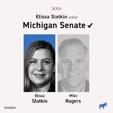 Rep. Elissa Slotkin, a centrist Democrat who flipped a GOP-held House seat  in 2018, has defeated former Rep. Mike Rogers after a vigorous campaign to  keep Michigan's Senate seat in Democratic hands,