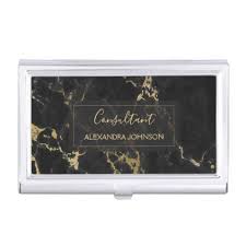 Black And Gold Card Holder Black And Gold Marble Trendy Modern Business Card Case Zazzle Com Black And Gold Marble Modern Business Cards Gold Marble