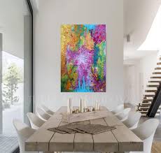 Abstract geometric mountain wall art sunrise scenery colorful canvas picture minimalism landscape wall decor nordic style abstract artworks frame poster for living room wooden frame ready to hang. Rainbow Colorful Canvas Print Wall Art Decor Abstract Painting Larg Julia Apostolova