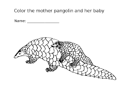 There are eight species of pangolin and all of them are in danger of extinction. File Pangolin Mother And Baby Coloring Page Svg Wikimedia Commons