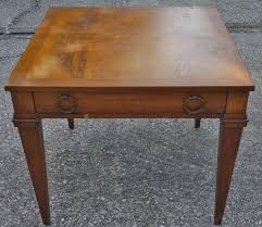 Vintage Baker Furniture Walnut Square By Thereandbackvintage Baker Furniture Side Table Side Table With Drawer