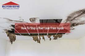 Waiting until the roof is dry helps you get the right leaking point and ensures the roof patch sticks on the leak. How To Stop A Roof Leak From Inside Multiform Roofing