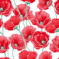 Poppy Seamless Background Vector Poppy Wallpaper Red Poppies Poppies