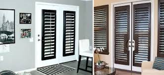 We sell only real wood shutters. French Door Plantation Shutters A Perfect Combination
