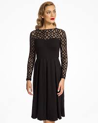 Maeve Enchanting Mid Century Occasion Dress In Black