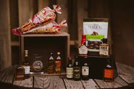 Whiskey stones bullets gift set 6 stainless steel whiskey stones bullets, 2 twisted glasses, freezer pouch & special tongs in pinewood box. Brobasket Whiskey Sampler Boxes And Gift Baskets Nc Whiskey