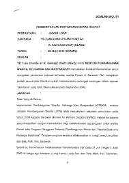 Kementerian pembangunan wanita, keluarga dan masyarakat (kpwkm) lokasi kekosongan : Sarawak Charles Santiago