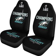 Eagles Car Seat Covers 2pcs Philadelphia Eagles Car Seat Cover Set Midnight Green Black Eagles Car Eagles Philadelphia Eagles
