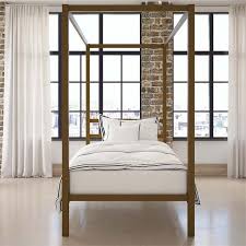Classic metal bed frame designed with canopy top. Dhp Modern Twin Metal Canopy Bed In Gold 4073919