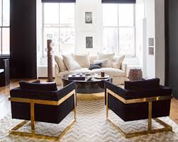 Urban Chic Manhattan Loft Gold Living Room Interior Home