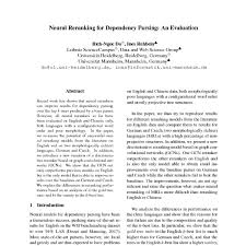 Has been added to your cart. Neural Reranking For Dependency Parsing An Evaluation Acl Anthology