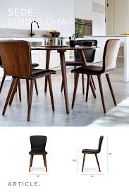 Sede Black Leather Walnut Dining Chair In 2021 Walnut Dining Chair Walnut Dining Chairs Midcentury Modern Dining Chairs