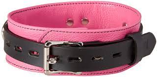 Amazon.com: Strict Leather Deluxe Locking Collar, Pink and Black : Health &  Household