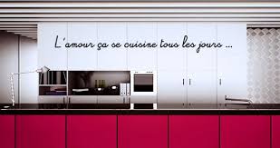 Sticker Citation Amour Et Cuisine Stickers Muraux Ardoise Cuisine Sticker Citation