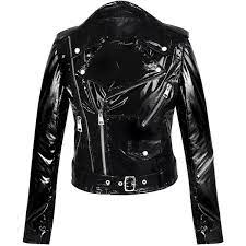 Patent Leather Biker Jacket Jackets By Www Manokhi Com Liked On Polyvore Featuring Outerwear Jackets Moto Jacke Biker Jacket Leather Biker Jacket Jackets