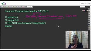 2017 04 Sat Act Common Commas Usage Comma Rules Learning Resources Commas