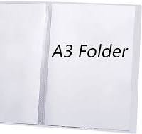 Hoiwigy A3 Pockets Art Plastic Sleeves Protectors, 30 Pags Diamond Painting  Storage Book, Presentation Folders Display Binder Book for Artwork Report  ...