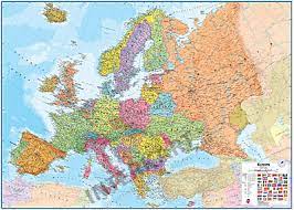 Eine europakarte ist eine leiterplatte für elektronische bauteile, die, meist zusammen mit weiteren solchen karten, gesteckt in einem baugruppenträger. Politische Europa Karte Standardformat 136 X 100cm