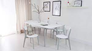 Or as low as £73.00 per month (0% apr) choose your deposit amount. Aver Grey And White Extending Dining Table With Senn Dining Chairs Contemporary Dining Room Surrey By Danetti Houzz
