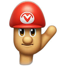 super mario hand pointing emoji