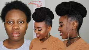 Easy Half Hawk On Short Natural 4c Hair Holiday Protective Hairstyle Natural Hair Styles 4c Natural Hair 4c Natural Hairstyles Short