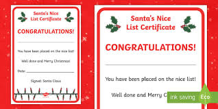✓ free for commercial use ✓ high quality images. Santa S Nice List Certificate Teacher Made