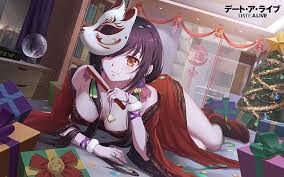 Hd Wallpaper Anime Girls Tokisaki Kurumi Date A Live Christmas Cleavage Traditional Clothing Bblack Hair Red Eyes Wallpaper Flare For wallpapers that share a theme make a album instead of multiple posts. anime girls tokisaki kurumi date a