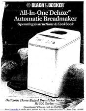Black And Decker Bread Machine Manual All In One Plus Black Decker All In One Deluxe B1600 Series Manuals Manualslib