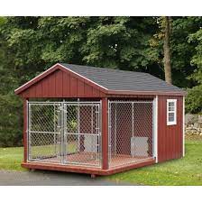 Fully Assembled 8 X 14 Ft Amish Made Double Dog Kennel Insulated Dog Kennels Dog Kennel Dog Kennels For Sale
