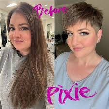 Shorter haircuts with shaved sides for thinning hair