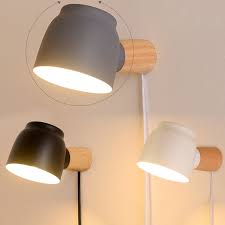 Rosslyn swing arm wall mounted bedside lamps for bedroom or living room. Wall Lamp Bedroom Reading Light 360 Rotatable With Switch Plug In Open Line Frosted Iron Lamp Shade Solid Wood Lamp Pole E14 Led Indoor Wall Lamps Aliexpress