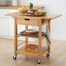 By sauder (8) unfinished dual drop leaf dining table. Trinity 24 Bamboo Kitchen Cart With Drop Leaf Costco