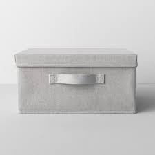 Bo touch bin combines a beautiful design with all features for easy waste management at home. 13 X13 X6 Short Fabric Bin With Lid Light Gray Made By Design Target