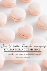 Combine sugar, water and lemon juice in a small sauce pan and stirring continually, cook over moderate heat until the sugar dissolves. How To Make French Macarons Italian Meringue Method Posh Little Designs