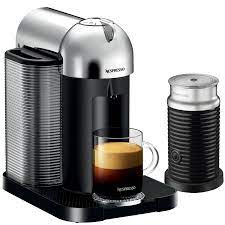 Both of them don't have screen or menu so what we need to do is only placing an empty cup below the coffee spout and open the capsule compartment. Vertuo Black Aeroccino Bundle Coffee Machine Nespresso Canada