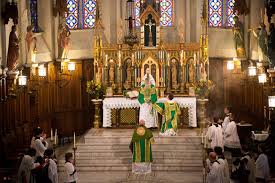 Joseph's oratory was designed in an italian renaissance style with a copper dome rising 318 feet high. New Liturgical Movement First Weeks Of St Joseph Oratory Detroit